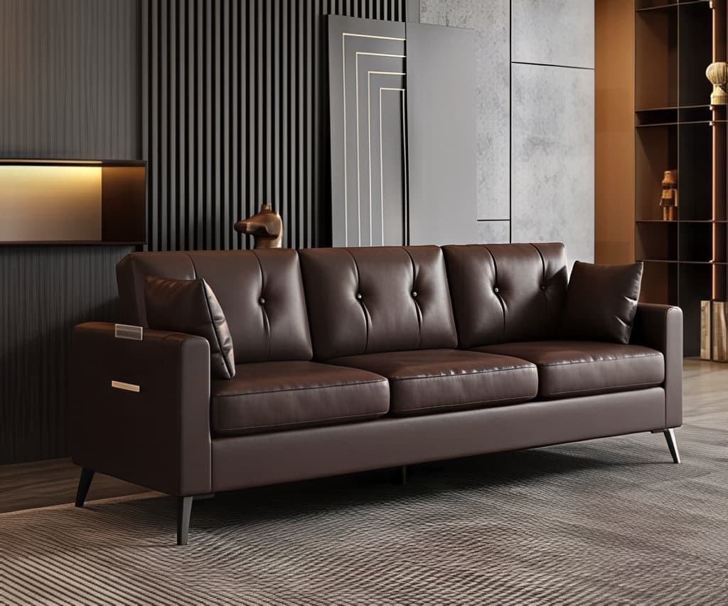 Triben Leather Sofa â Timeless Comfort and Durability
